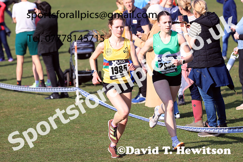 Women under-20s 2025 UK CAU Inter Counties Cross Country Champs., Wollaton Park, Nottingham. Photo: David T. Hewitson/Sports for All Pics